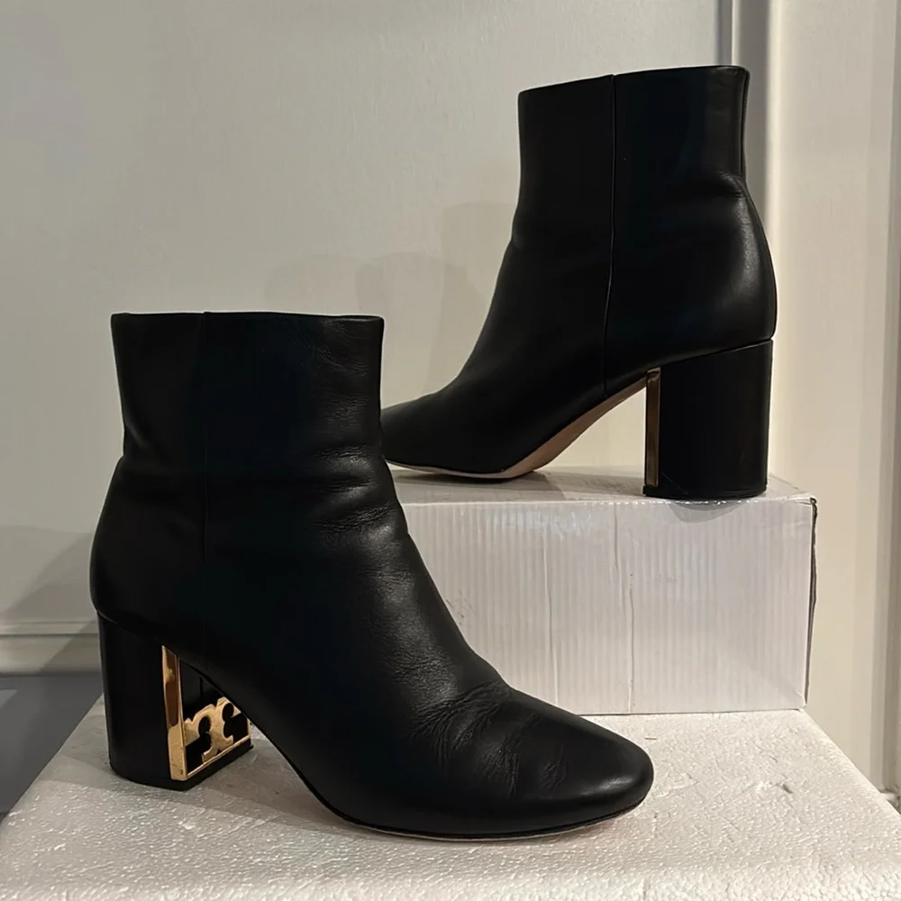 Tory Burch Woman’s Gigi Black Leather Boots - Picture 7 of 15